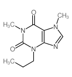1H-Purine-2,6-dione,3,7-dihydro-1,7-dimethyl-3-propyl-结构式