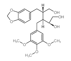 (2S,3S,4S)-4-(1,3-benzodioxol-5-ylmethyl)-3-[(3,4,5-trimethoxyphenyl)methyl]pentane-1,2,5-triol结构式