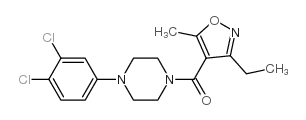 [4-(3,4-二氯苯基)-1-哌嗪基](3-乙基-5-甲基-4-异唑)-甲酮结构式