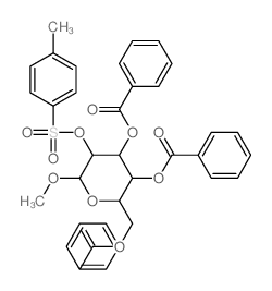 a-D-Glucopyranoside, methyl,3,4,6-tribenzoate 2-(4-methylbenzenesulfonate) Structure