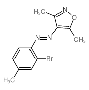 (2-bromo-4-methyl-phenyl)-(3,5-dimethyloxazol-4-yl)diazene结构式
