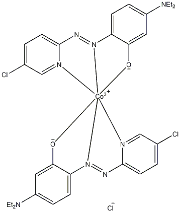 BIS[2-(5-CHLORO-2-PYRIDYLAZO)-5-DIETHYLAMINOPHENOLATO]COBALT(III) CHLORIDE Structure