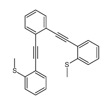 1,2-bis[2-(2-methylsulfanylphenyl)ethynyl]benzene结构式