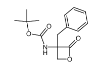 (3-Benzyl-2-oxo-oxetan-3-yl)-carbamic acid tert-butyl ester Structure