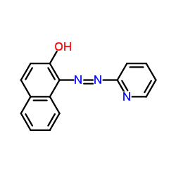 1-(2-吡啶偶氮)-2-萘酚结构式