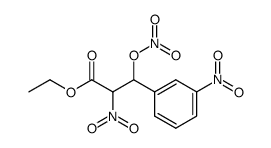 2-nitro-3-(3-nitro-phenyl)-3-nitryloxy-propionic acid ethyl ester Structure