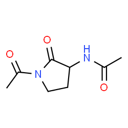 2-Pyrrolidinone,3-acetamido-1-acetyl-,DL- (5CI) Structure
