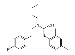 1-butyl-3-(2,4-dimethylphenyl)-1-[2-(4-fluorophenyl)ethyl]urea结构式