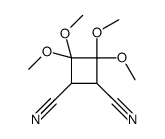 3,3,4,4-tetramethoxycyclobutane-1,2-dicarbonitrile Structure