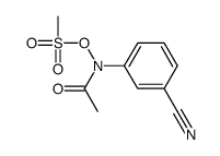 (N-acetyl-3-cyanoanilino) methanesulfonate Structure