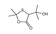 4-(2-hydroxypropan-2-yl)-2,2-dimethyl-1,3-oxathiolan-5-one结构式