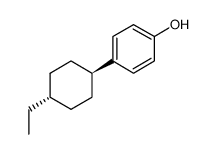 4-(反式-4-乙基环己基)苯酚结构式