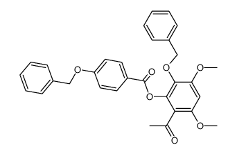 2-acetyl-6-(benzyloxy)-3,5-dimethoxyphenyl 4-(benzyloxy)benzoate结构式