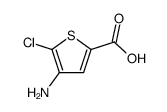 4-amino-5-chlorothiophene-2-carboxylic acid结构式