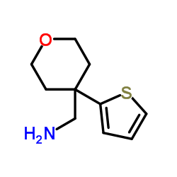 (4-噻吩-2-基四氢吡喃-4-基)甲胺结构式