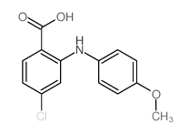 4-氯-2-((4-甲氧苯基)氨基)苯甲酸结构式