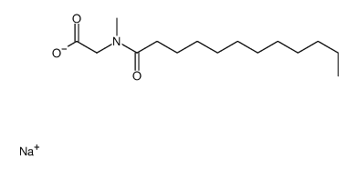 sodium,2-[dodecanoyl(methyl)amino]acetate结构式