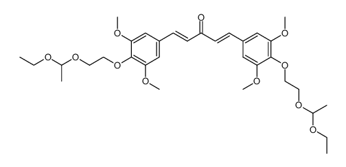 1,5-bis-[4-[2-(1-ethoxyethoxy)-ethoxy]-3,5-dimethoxy-phenyl]-penta-1,4-dien-3-one Structure