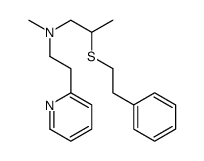 N-methyl-2-(2-phenylethylsulfanyl)-N-(2-pyridin-2-ylethyl)propan-1-amine结构式