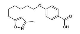 4-[6-(3-methyl-1,2-oxazol-5-yl)hexoxy]benzoic acid Structure