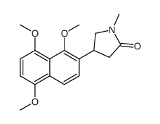 1-methyl-4-(1,5,8-trimethoxynaphthalen-2-yl)pyrrolidin-2-one结构式