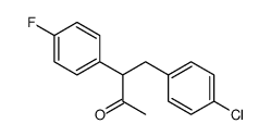 4-(4-chlorophenyl)-3-(4-fluorophenyl)butan-2-one结构式