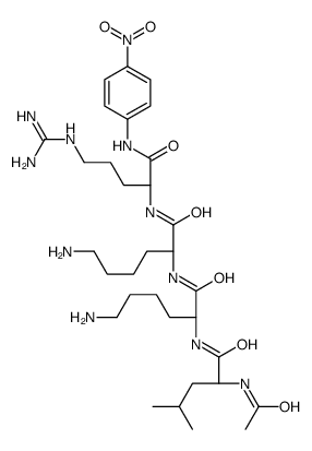 (2S)-2-[[(2S)-2-[[(2S)-2-acetamido-4-methylpentanoyl]amino]-6-aminohexanoyl]amino]-6-amino-N-[(2S)-5-(diaminomethylideneamino)-1-(4-nitroanilino)-1-oxopentan-2-yl]hexanamide Structure