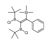 [2,2-bis[tert-butyl(chloro)boranyl]-1-phenylethenyl]-trimethylsilane结构式