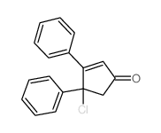 2-Cyclopenten-1-one,4-chloro-3,4-diphenyl-结构式