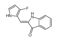 (2E)-2-[(3-fluoro-1H-pyrrol-2-yl)methylidene]-1H-indol-3-one结构式