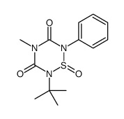 2-tert-butyl-4-methyl-1-oxo-6-phenyl-1,2,4,6-thiatriazinane-3,5-dione Structure