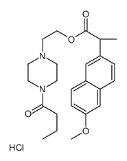 2-(4-butanoylpiperazin-1-yl)ethyl (2S)-2-(6-methoxynaphthalen-2-yl)propanoate,hydrochloride Structure