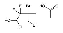 acetic acid,3,4-dibromo-1-chloro-2,2-difluoro-3-methylbutan-1-ol结构式