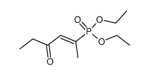 E-1-Methyl-3-oxo-1-pentenylphosphonsaeurediethylester结构式