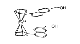 1,1'-bis[6-(hydroxymethyl)-1-naphthyl]ferrocene Structure