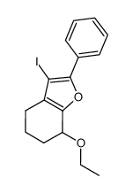7-ethoxy-3-iodo-2-phenyl-4,5,6,7-tetrahydrobenzofuran Structure
