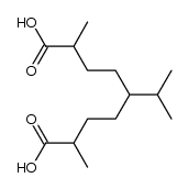 optically inactive 5-isopropyl-2,8-dimethyl-nonanedioic acid Structure