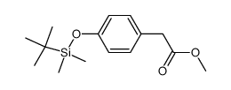 4-叔丁基二甲基甲硅烷氧基苯乙酸甲酯结构式