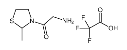 2-amino-1-(2-methyl-1,3-thiazolidin-3-yl)ethanone,2,2,2-trifluoroacetic acid结构式
