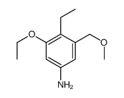 Benzenamine, 3-ethoxy-4-ethyl-5-(methoxymethyl)- (9CI) Structure