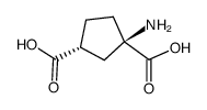 (1r,3r)-1-aminocyclopentane-1,3-dicarboxylic acid Structure