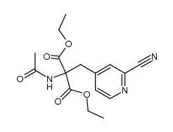 2-(Acetylamino)-2-[(2-cyano-4-pyridyl)methyl]malonsaeure-diethylester Structure