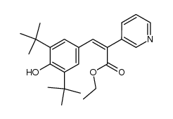 ethyl 3-(3,5-di-tert-butyl-4-hydroxyphenyl)-2-(3-pyridinyl)propenoate结构式