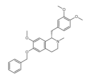 (S)-(+)-1-(3',4'-dimethoxybenzyl)-6-benzyloxy-7-methoxy-2-methyl-1,2,3,4-tetrahydro-isoquinoline Structure