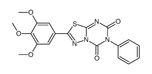 6-phenyl-2-(3,4,5-trimethoxyphenyl)-[1,3,4]thiadiazolo[3,2-a][1,3,5]triazine-5,7-dione结构式