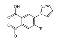 2-硝基-4-氟-5-(1-吡唑基)苯甲酸结构式