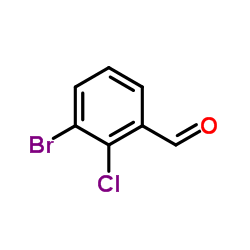 3-溴-2-氯苯甲醛结构式