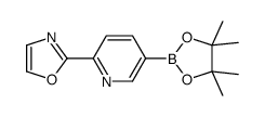 2-(5-(4,4,5,5-四甲基-1,3,2-二噁硼烷-2-基)吡啶-2-基)噁唑结构式