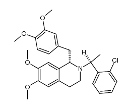 (S)-2-((S)-1-(2-chlorophenyl)ethyl)-1-(3,4-dimethoxybenzyl)-6,7-dimethoxy-1,2,3,4-tetrahydroisoquinoline结构式
