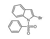 2-溴-1-(苯基磺酰基)-1H-吲哚结构式